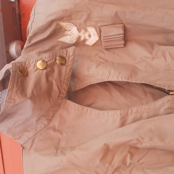 Vintage Cotton military ARMY Jumpsuit PEEKABOO SLIT SLEEVES SLIT PANT Cargo sz 8 - Picture 10 of 16